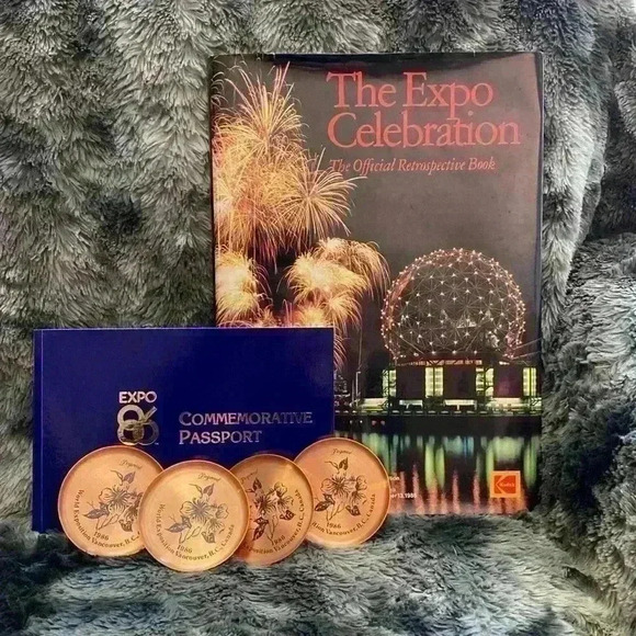 Vintage expo 86 Coasters and Hardcover book - Picture 13 of 16